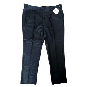 NWT Big Mens Giorgio DePaoli Navy Pleated Extender Dress Pants Size 54 Raw Hem